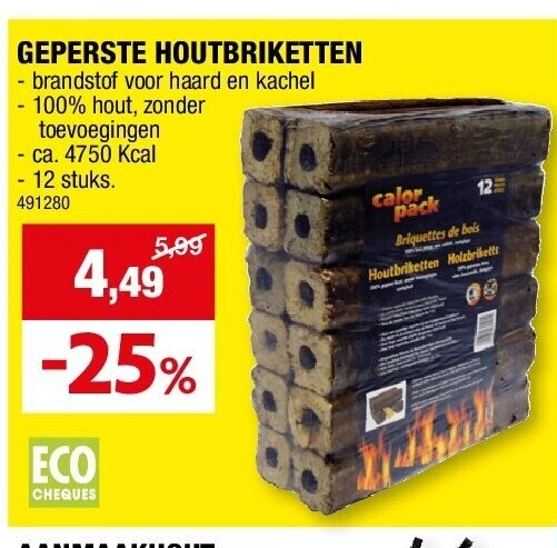 GEPERSTE HOUTBRIKETTEN