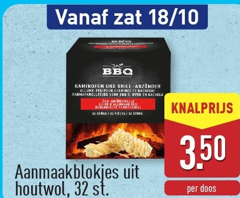 Aanmaakblokjes uit houtwol, 32st.