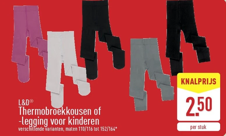 L&D® Thermobroekkousen of -legging voor kinderen