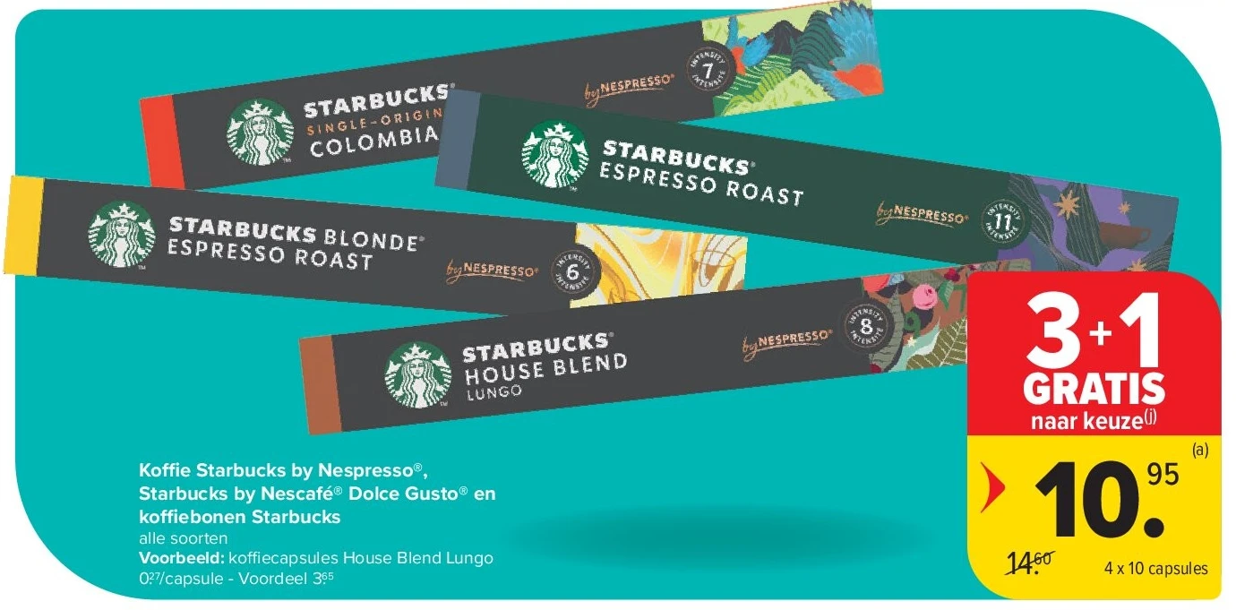 Koffie Starbucks by Nespresso®, Starbucks by Nescafé® Dolce Gusto® en koffiebonen Starbucks