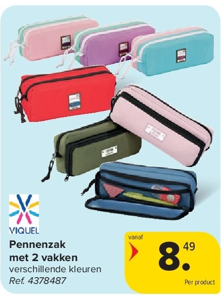 Pennenzak met 2 vakken