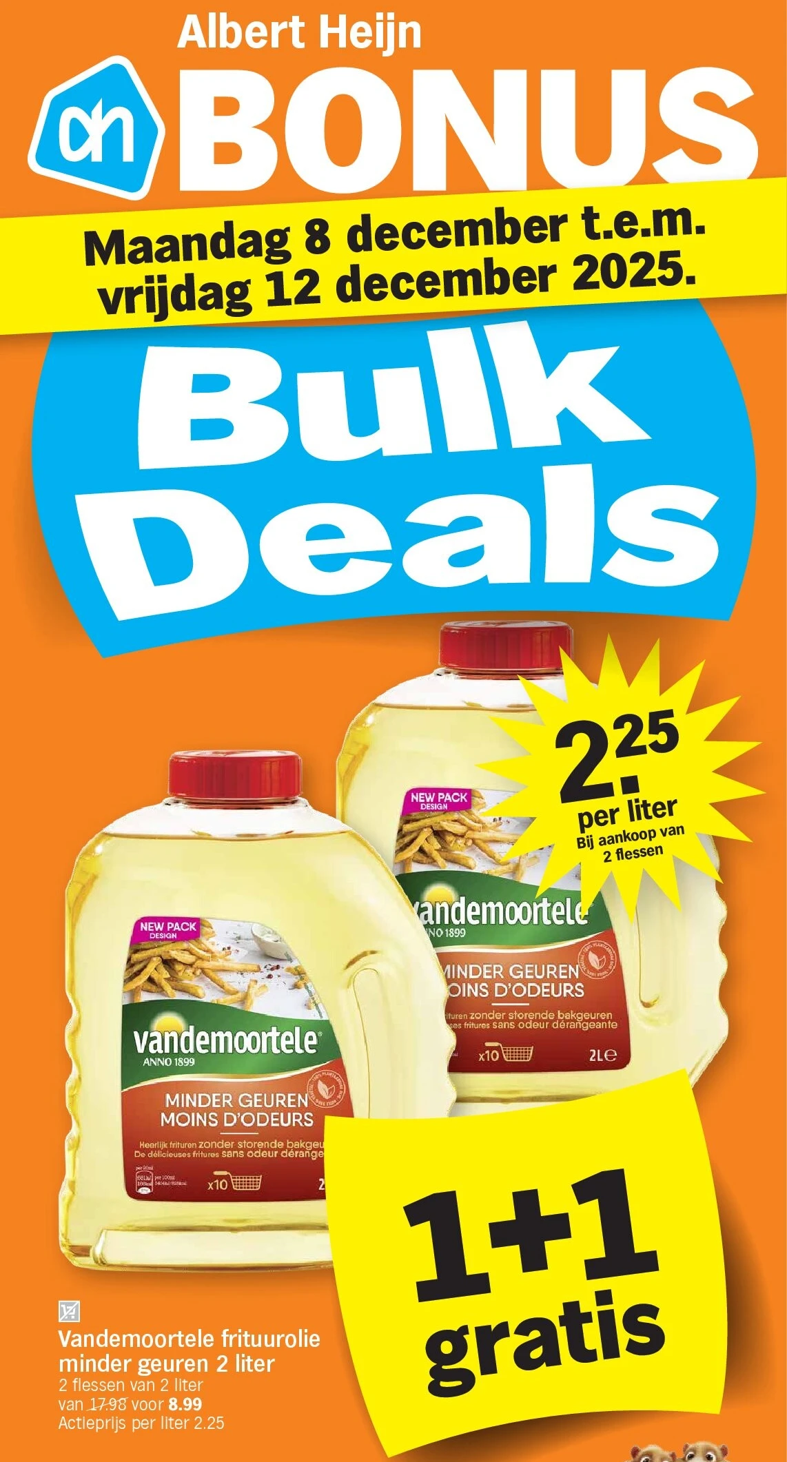 Vandemoortele frituurolie minder geuren 2 liter