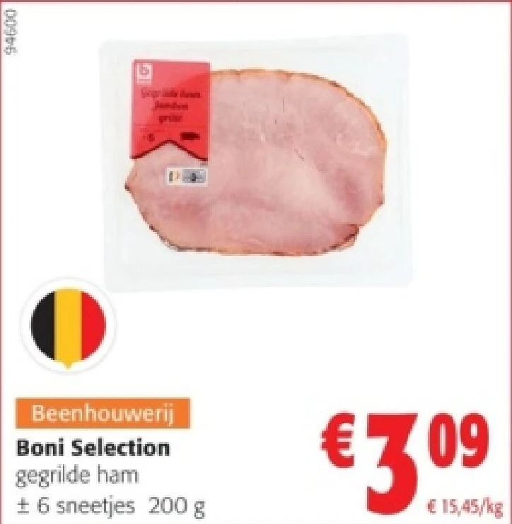 Boni Selection gegrilde ham ± 6 sneetjes 200 g