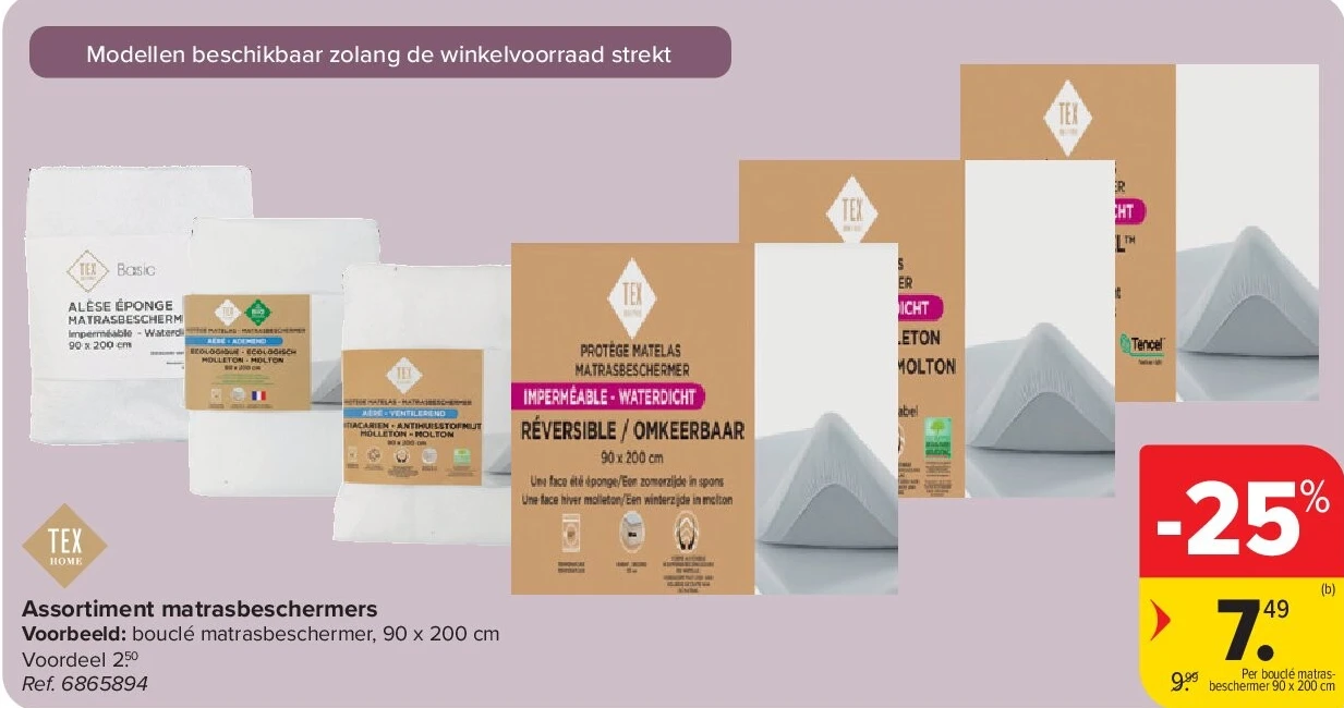 Assortiment matrasbeschermers