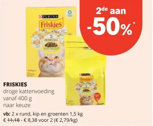 FRISKIES rund, kip en groenten 1,5 kg