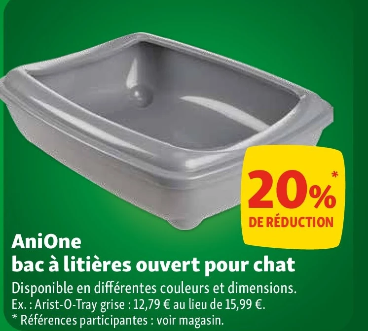 AniOne bac à litières ouvert pour chat