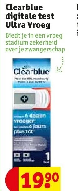 Clearblue digitale test Ultra Vroeg