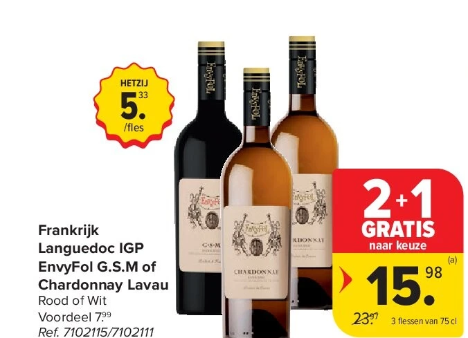 Frankrijk Languedoc IGP EnvyFol G.S.M of Chardonnay Lavau