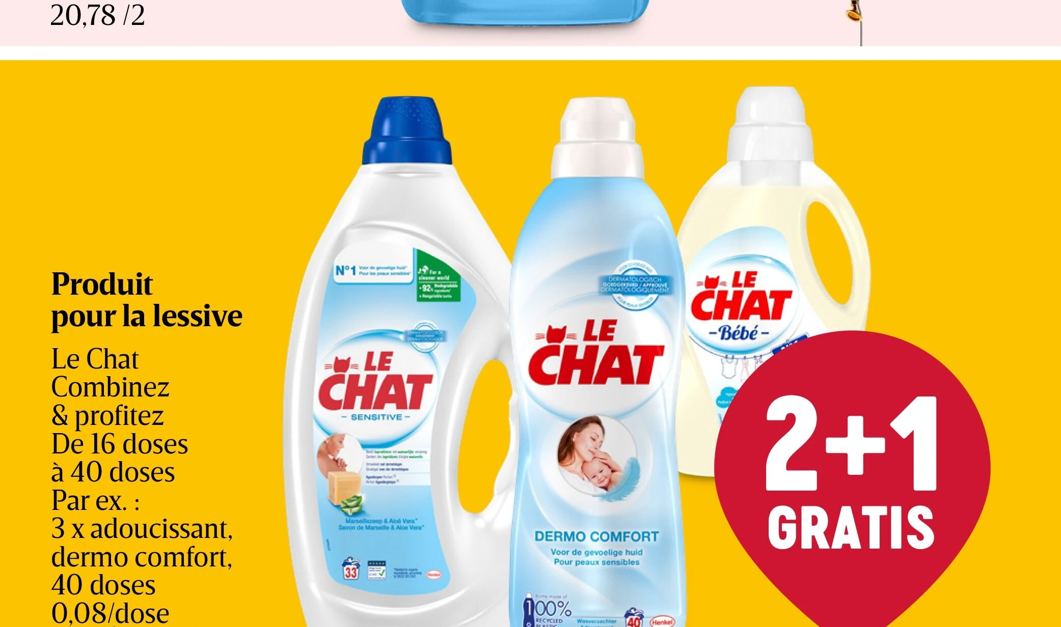 Produit pour la lessive