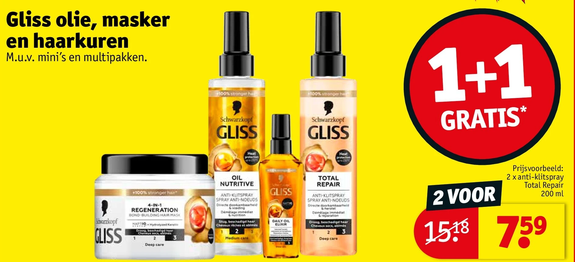 Gliss olie, masker en haarkuren