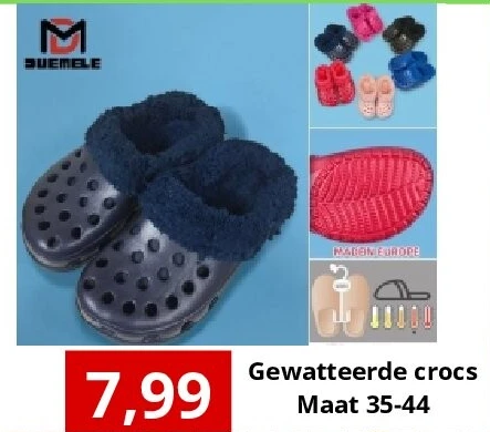 Gewatteerde crocs Maat 35-44
