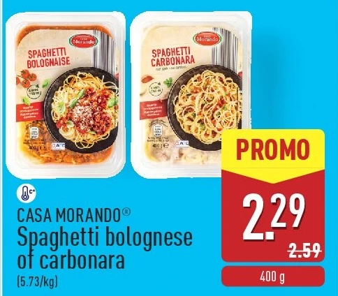 Spaghetti bolognese of carbonara