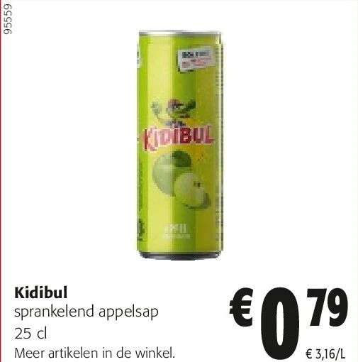 Kidibul sprankelend appelsap 25 cl