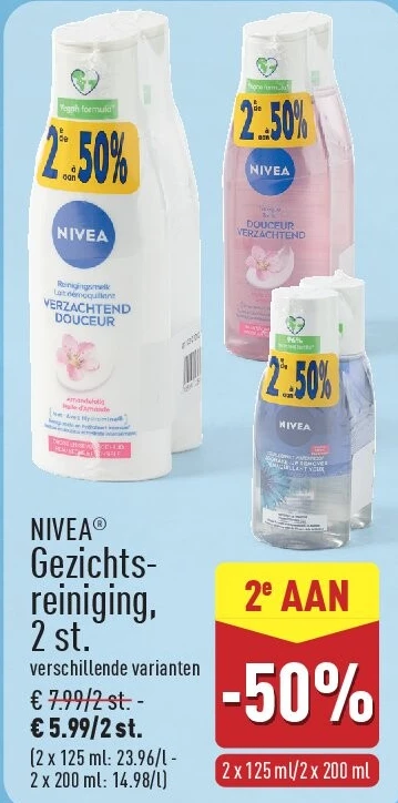 Gezichts­ reiniging, 2st.