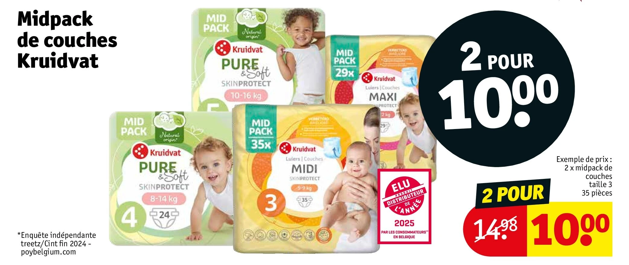 Midpack de couches Kruidvat