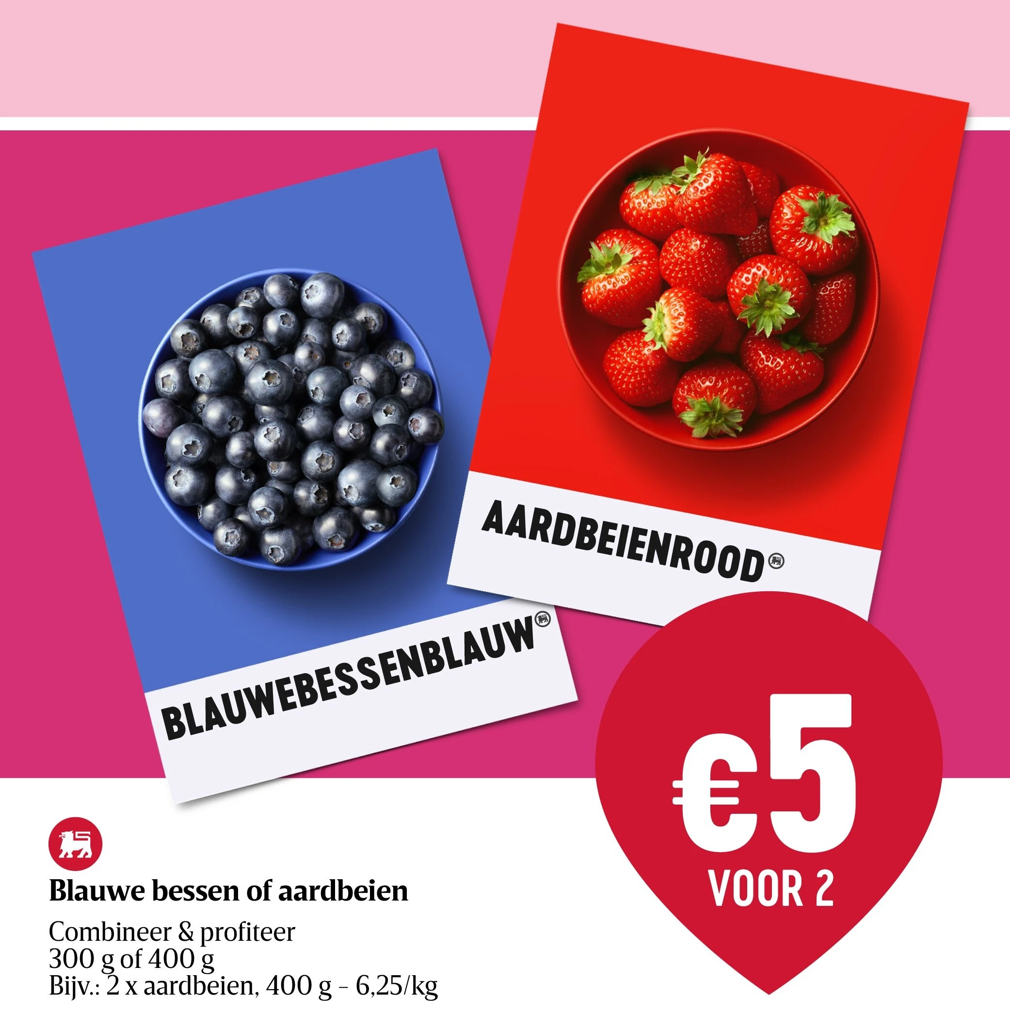 Blauwe bessen of aardbeien