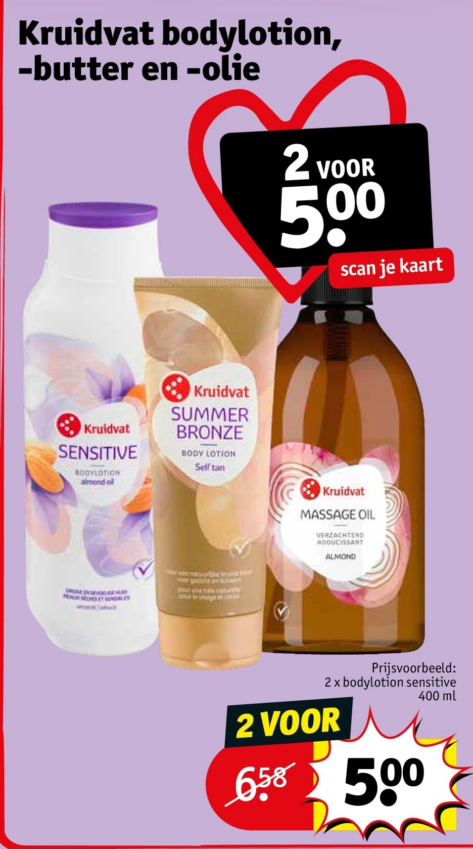 Kruidvat bodylotion, -butter en -olie