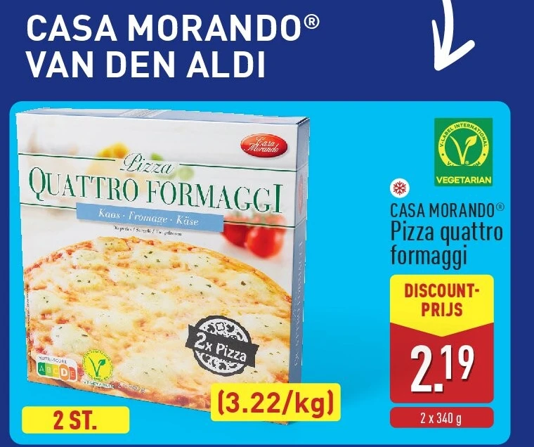 Pizza quattro formaggi