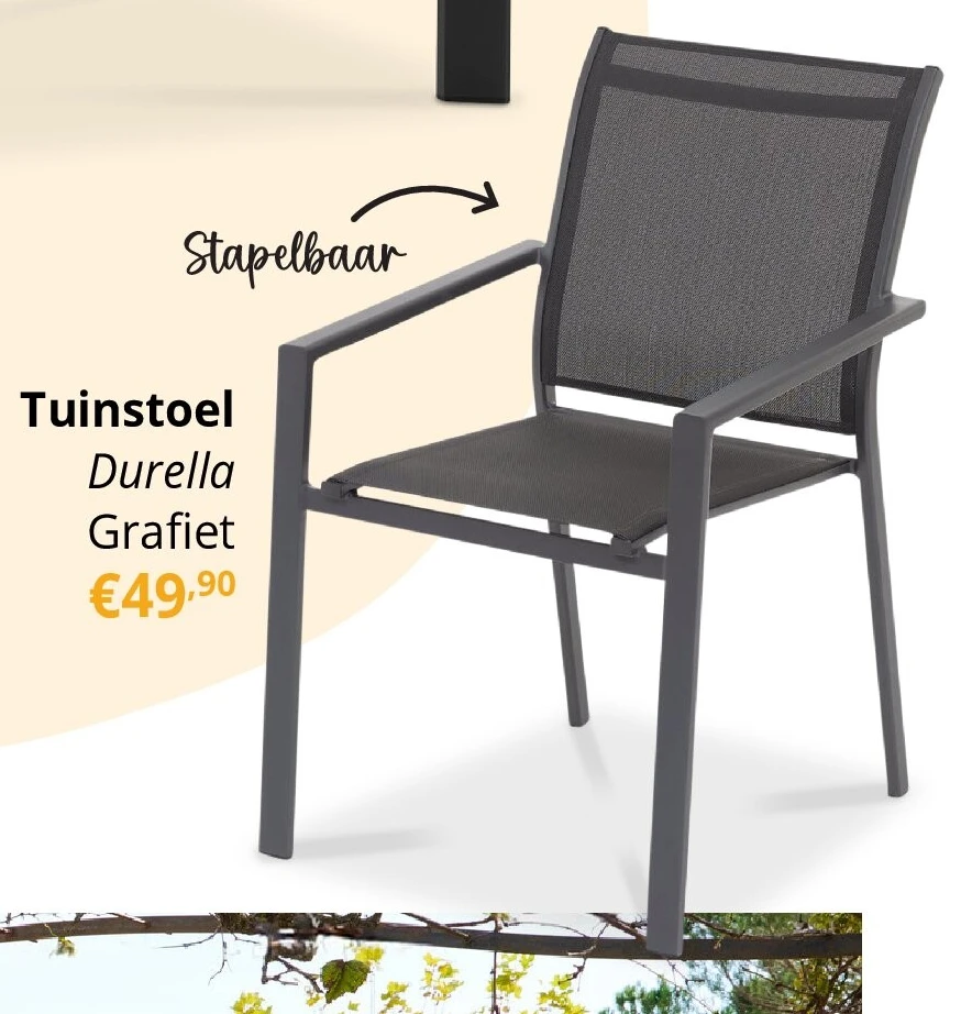 Tuinstoel Durella Grafiet