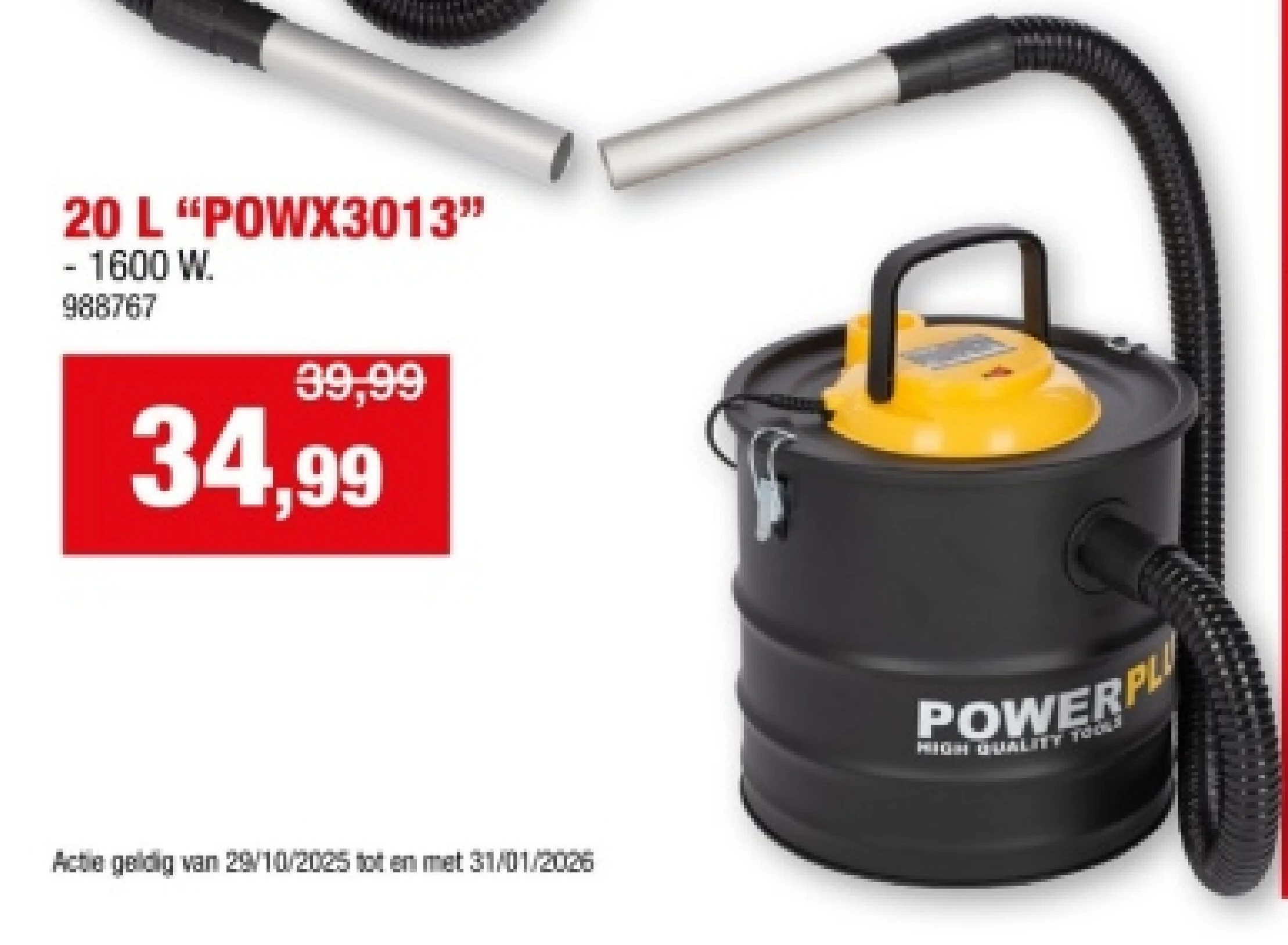 ASZUIGER 20 L "POWX3013" -1600 W.