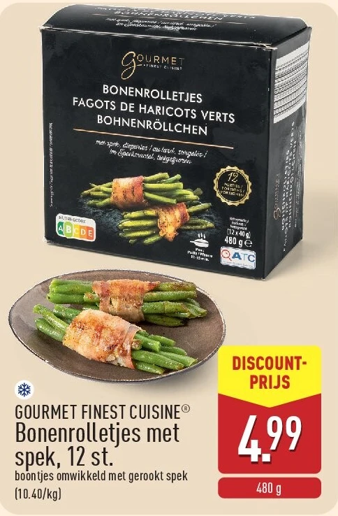 Bonenrolletjes met spek, 12st.