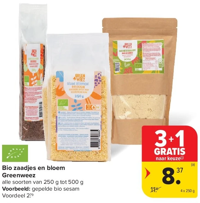 Bio zaadjes en bloem Greenweez