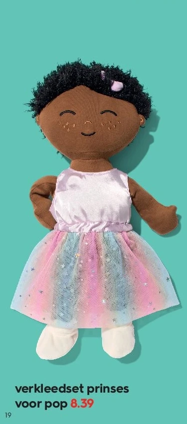 verkleedset prinses voor pop