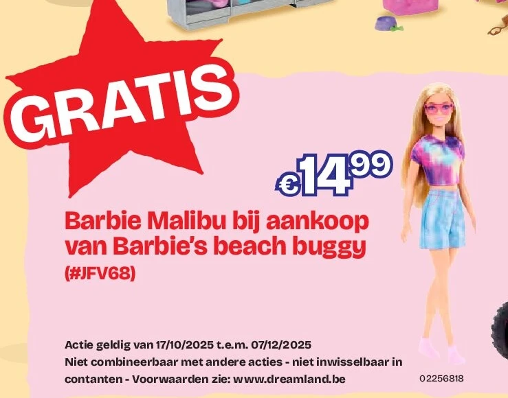 arbie Malibu bij aankoop van Barbie’s beach buggy