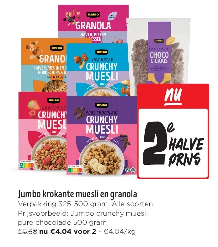 Jumbo krokante muesli en granola