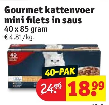 Gourmet kattenvoer mini filets in saus