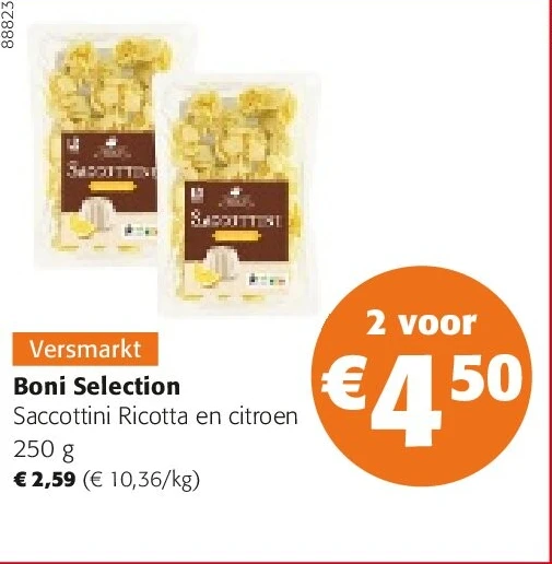 Boni Selection Saccottini Ricotta en citroen 250 g
