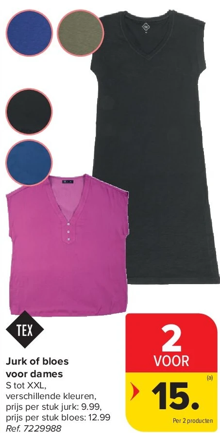 Jurk of bloes voor dames