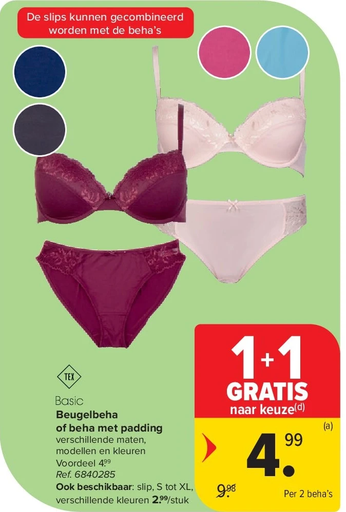 Beugelbeha of beha met padding