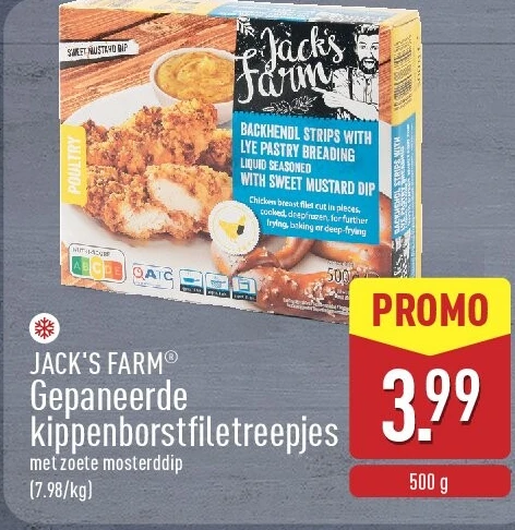 Gepaneerde kippenborstfiletreepjes