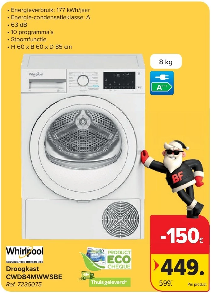 Droogkast CWD84MWWSBE