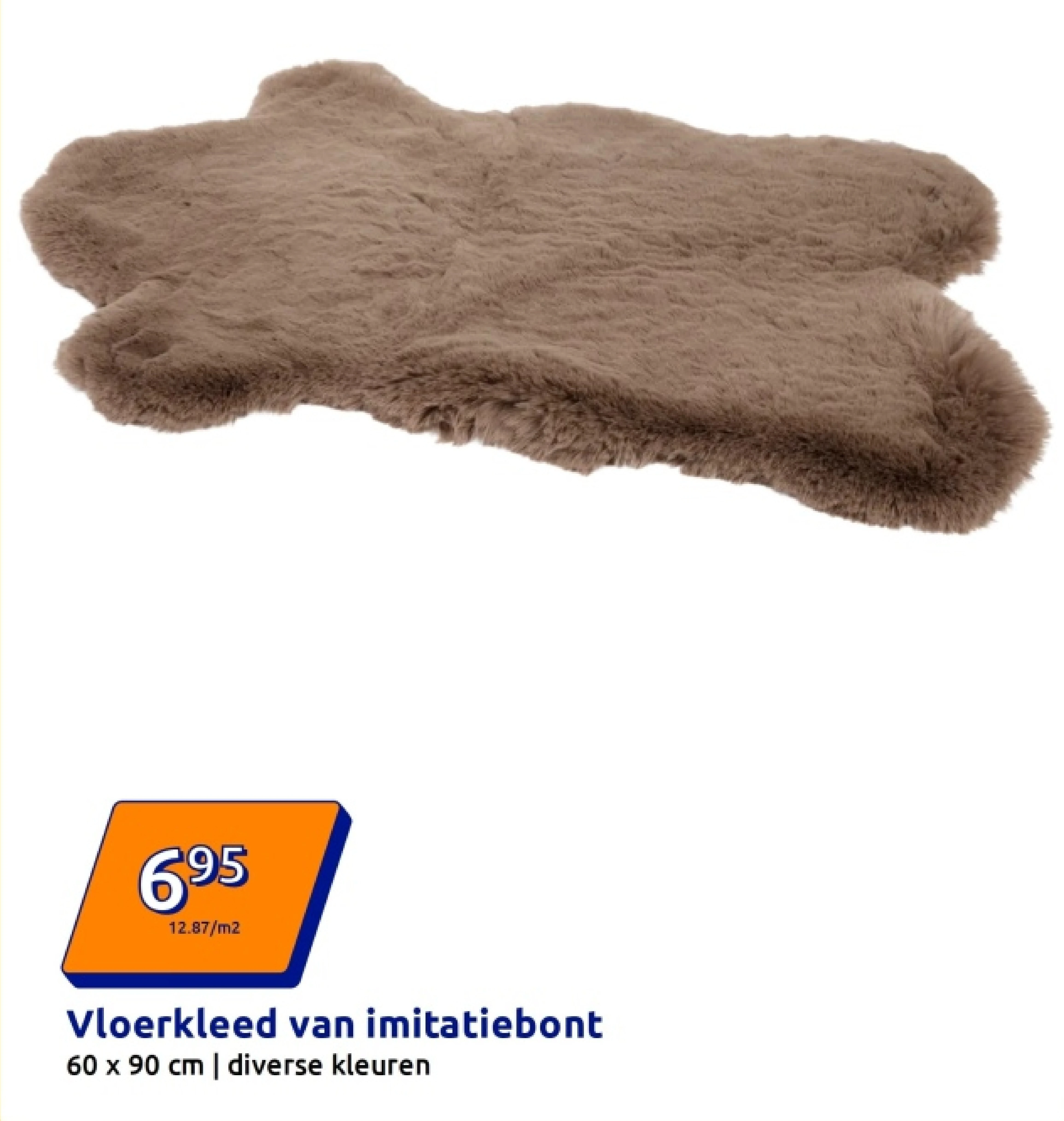 Vloerkleed van imitatiebont