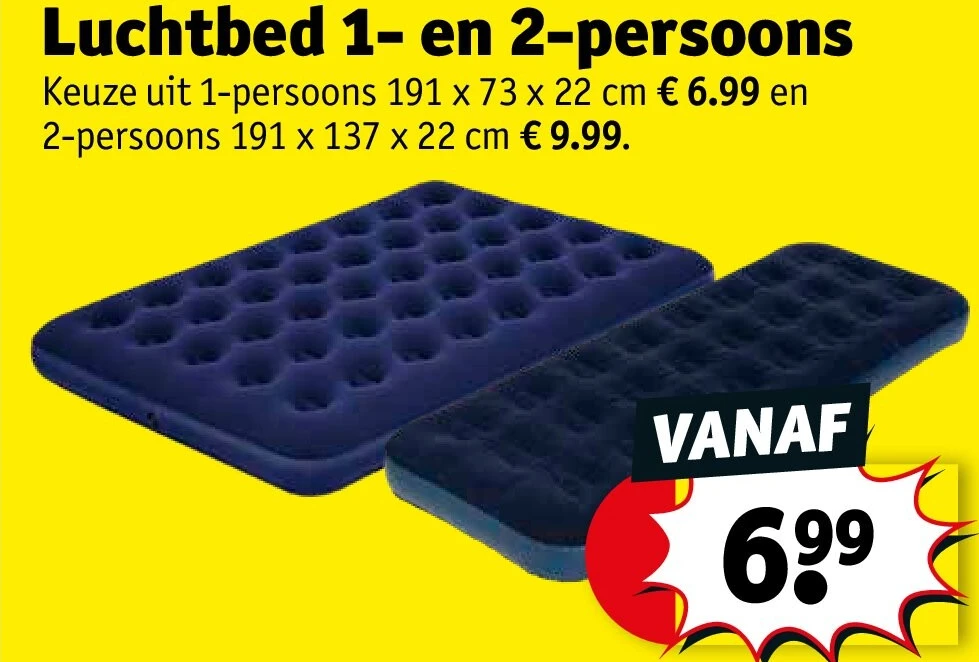 Luchtbed 1- en 2-persoons