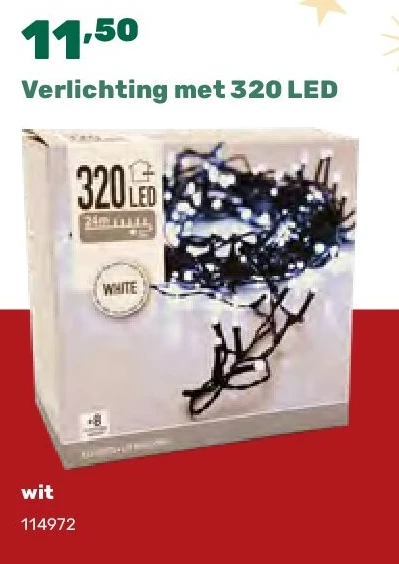 Verlichting met 320 LED wit