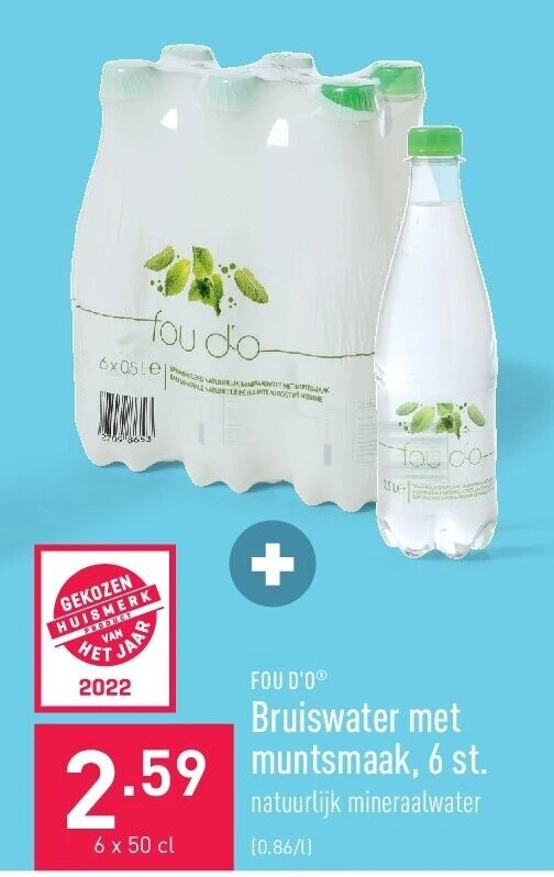 Bruiswater met muntsmaak, 6 st.