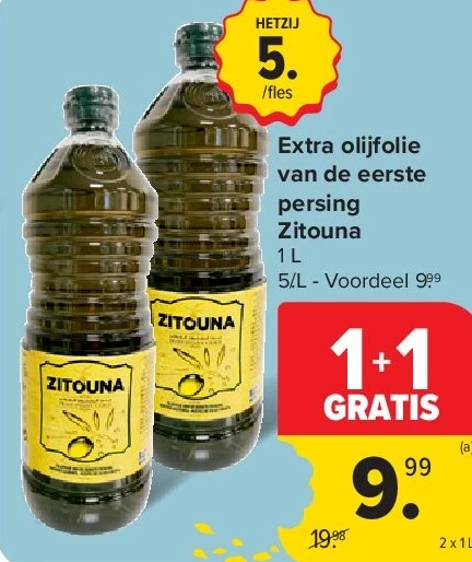 Extra olijfolie van de eerste persing Zitouna