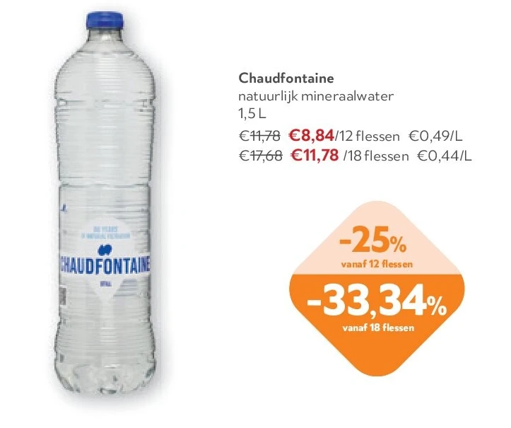 Chaudfontaine natuurlijk mineraalwater 1,5 L