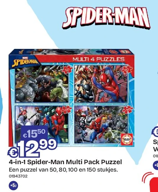 4-in-1 Spider-Man Multi Pack Puzzel