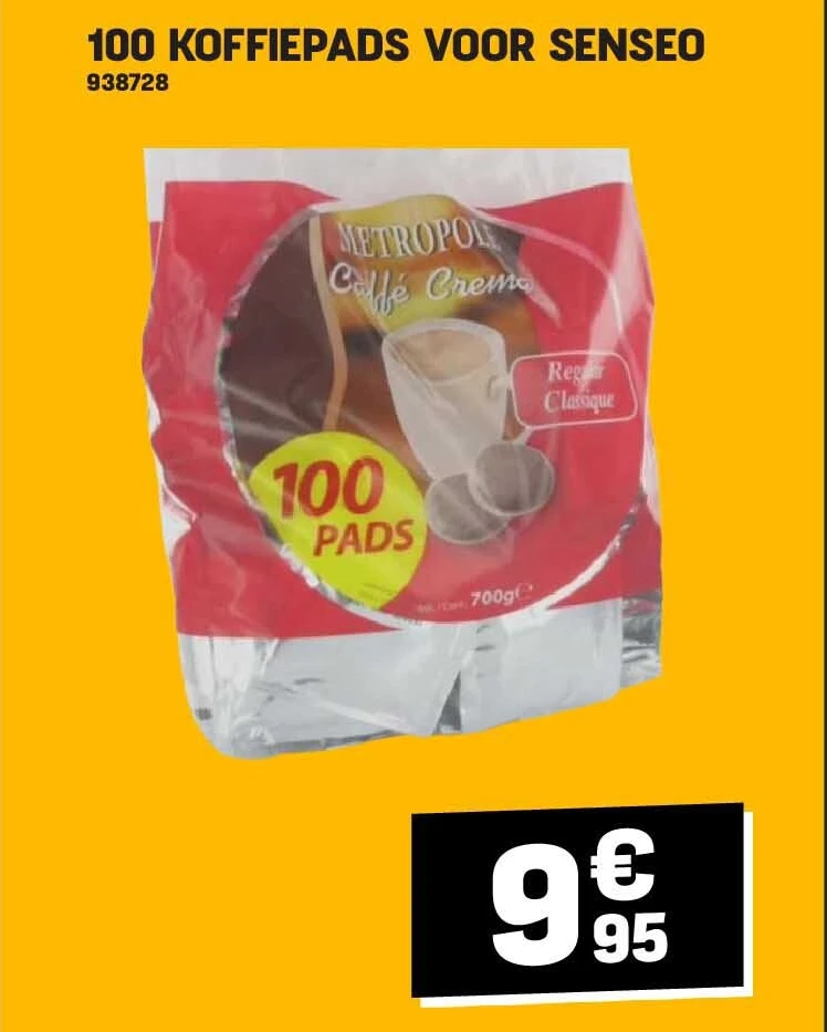 100 KOFFIEPADS VOOR SENSEO