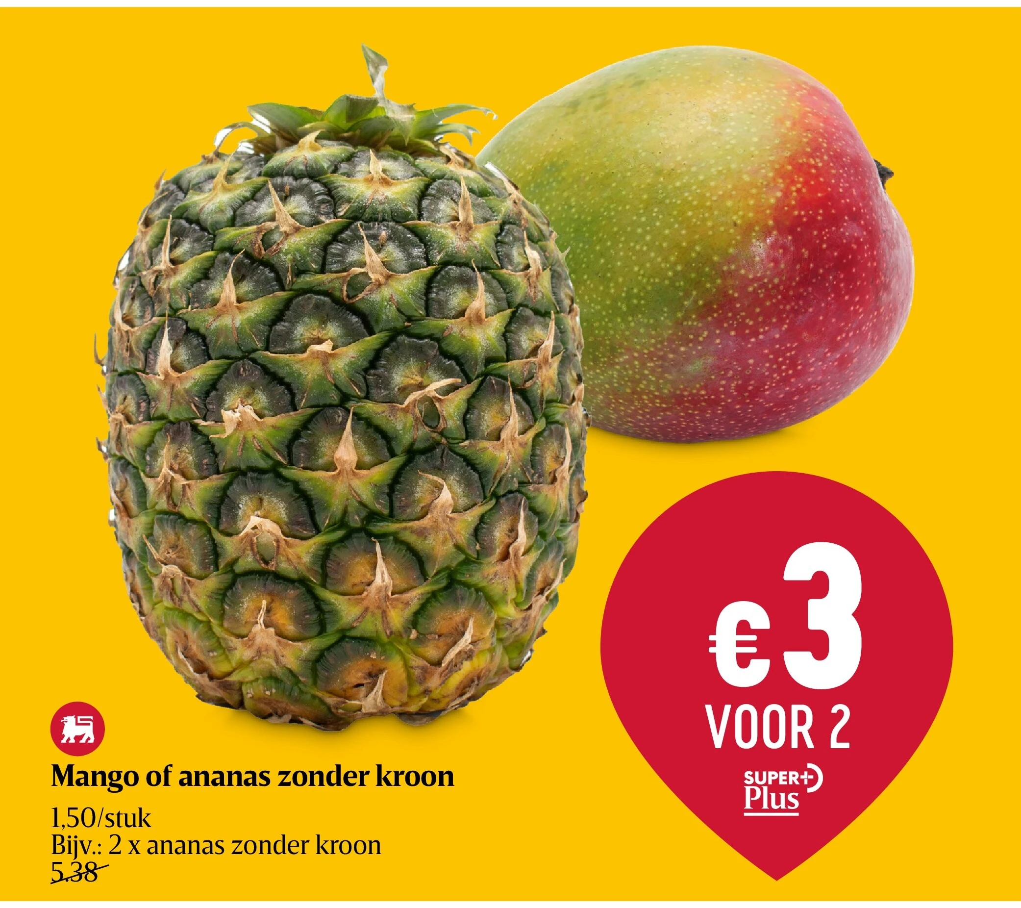Mango of ananas zonder kroon