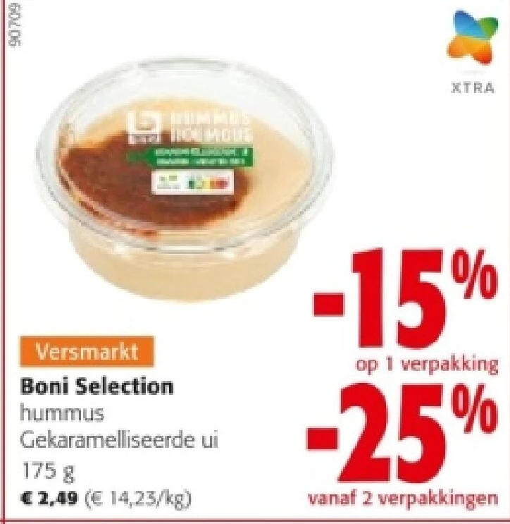 Boni Selection hummus Gekaramelliseerde ui 175 g