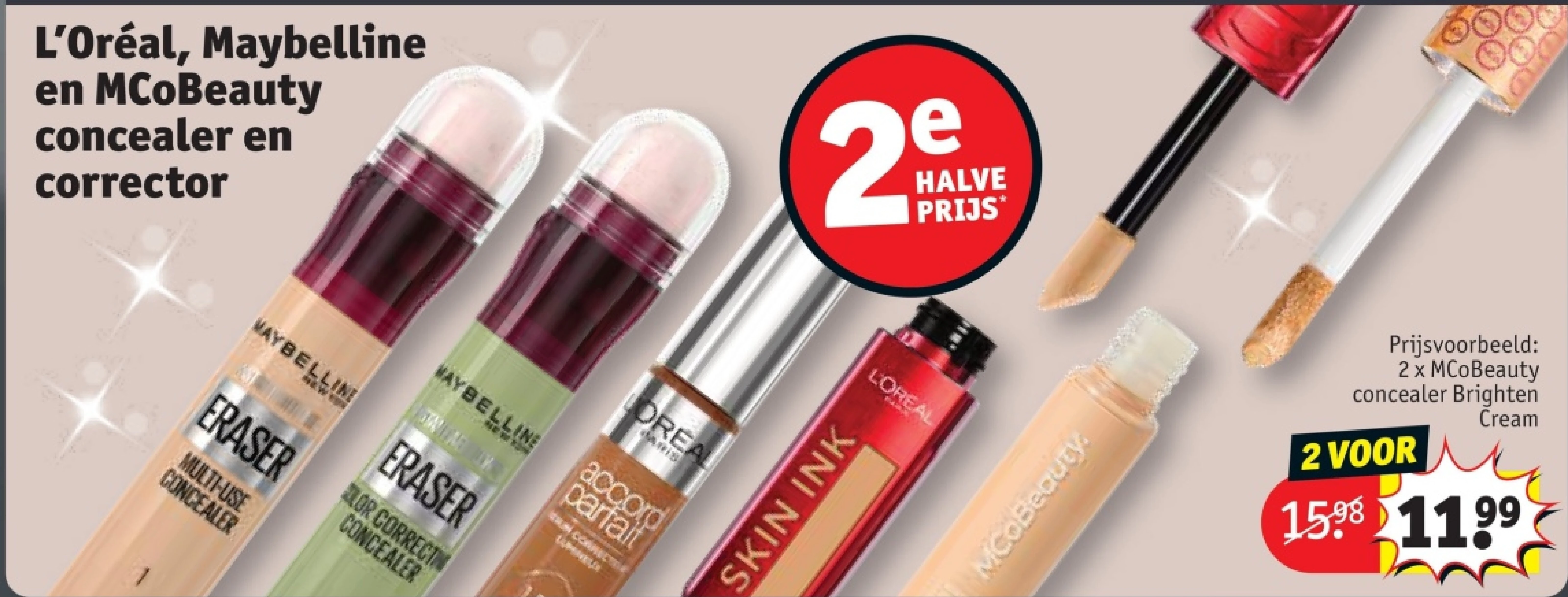 2 x MCoBeauty concealer Brighten Cream