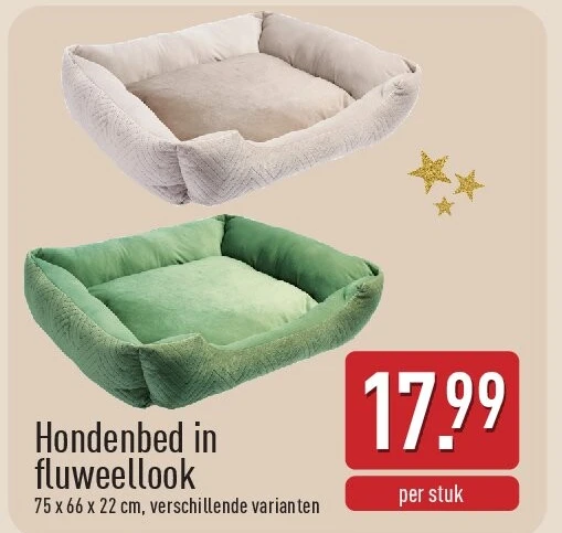 Hondenbed in fluweellook