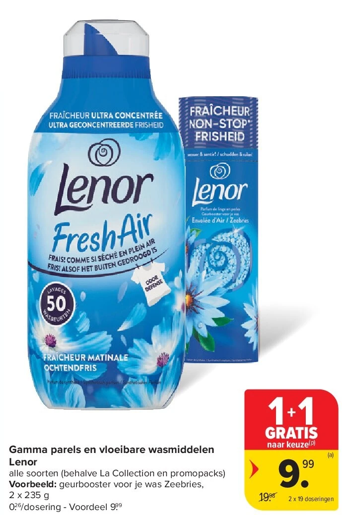 Gamma parels en vloeibare wasmiddelen Lenor