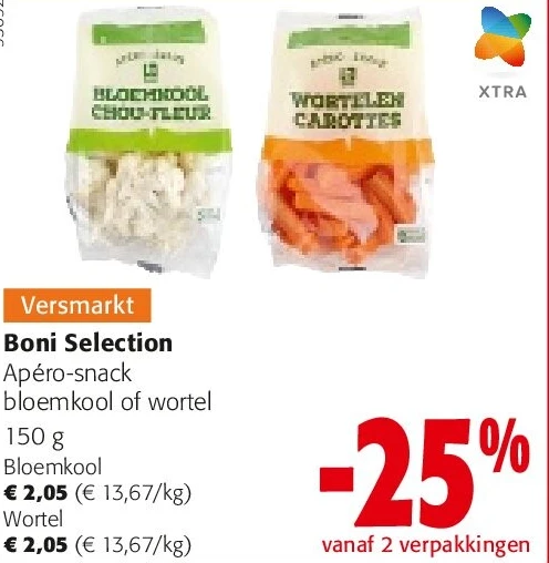 Boni Selection Apéro-snack bloemkool of wortel 150 g
