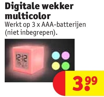 Digitale wekker multicolor
